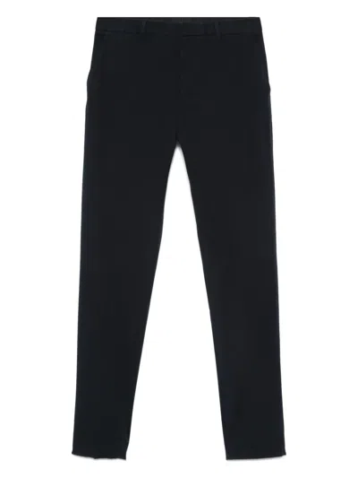 Zegna Side-pocket Raw-edge Trousers In Black