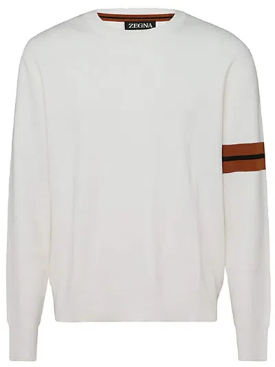 ZEGNA SIDE STRIPE DETAIL JUMPER
