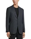Zegna Silk And Cashmere Jacket In Blue