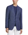Zegna Silk And Cashmere Jacket In Brown