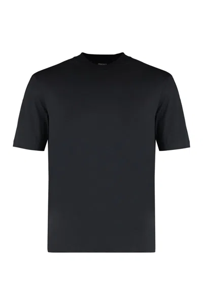 ZEGNA ZEGNA SILK AND COTTON T-SHIRT