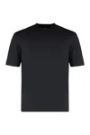 Zegna Luxurious Cotton Silk Blend T-shirt In Black