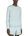Zegna Silk Blend Regular Fit Crewneck Sweater In Light Blue