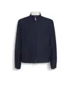 Zegna High-neck Zipped Jacket In Black