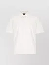 Zegna Silk Cotton Polo Shirt With Button Placket In Brown