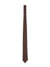 Zegna Slim Jacquard Silk Tie With Square Pattern