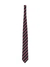 Zegna Blue And Red Silk Tie In Multicolour