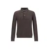 Zegna Silk Long Sleeve Top In Brown