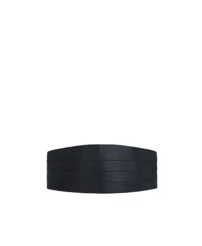 Zegna Silk Panelled Cummerbund In Black
