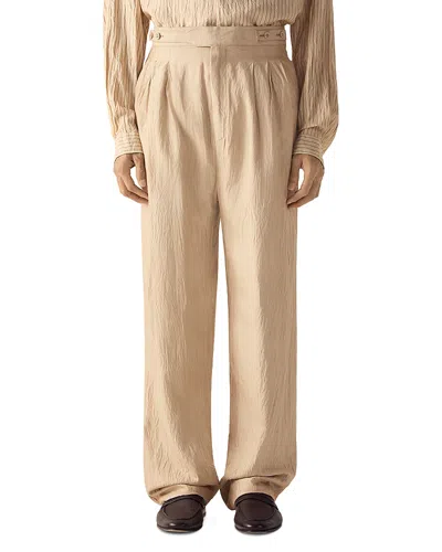 Zegna Silk Pants In Neutral