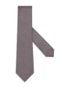 Zegna Silk Patterned Tie In Pink