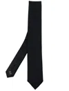 Zegna Silk Pointed-tip Tie In Blau