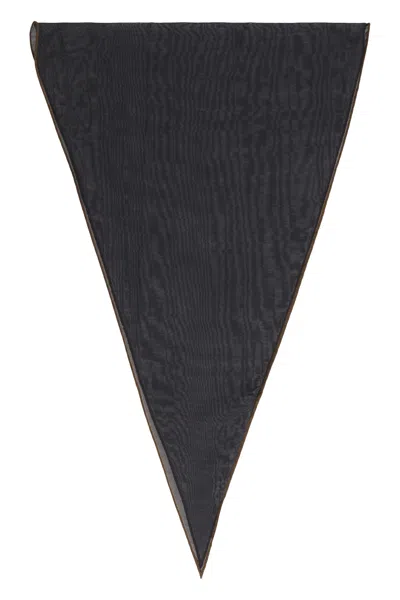 Zegna Silk Scarf In Black