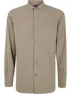 Zegna Silk Long Sleeve Shirt In Olive Green