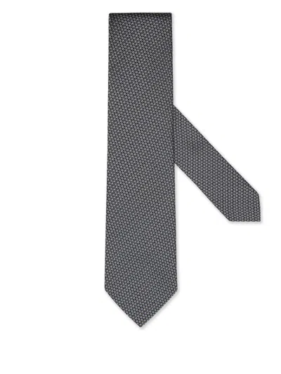 Zegna Silk Tie In 蓝色