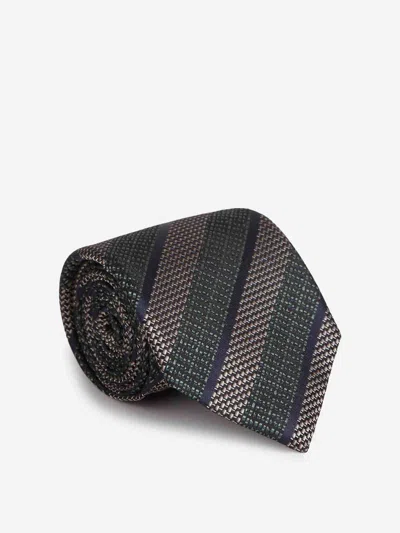 Zegna Silk Tie In Black