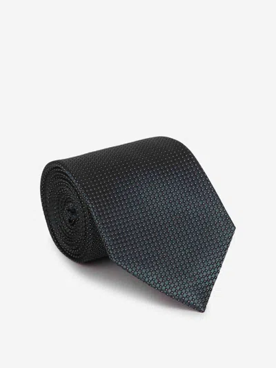 Zegna Silk Tie In Black