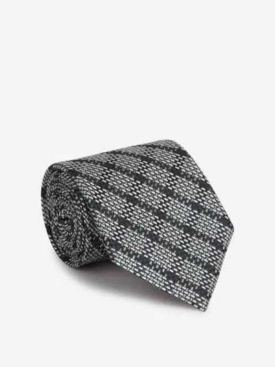 Zegna Silk Tie In Black