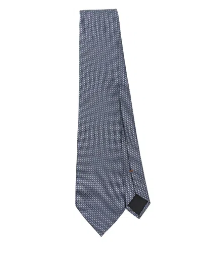 Zegna Silk Tie In Blue