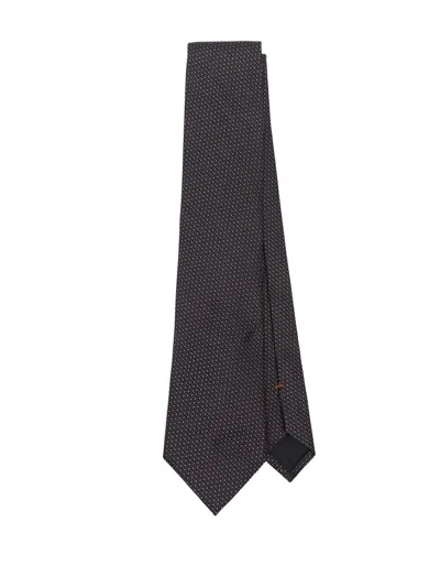 Zegna Silk Tie In Blue