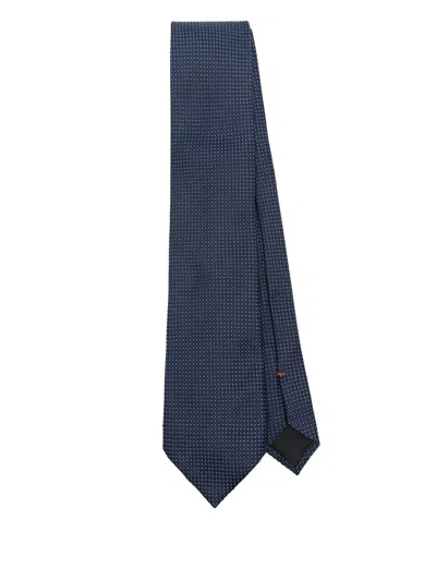 Zegna Silk Tie In Blue