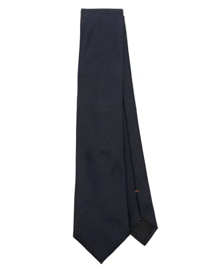 Zegna Silk Tie In Blue
