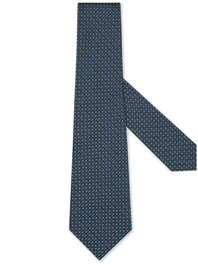 Zegna Silk Tie In Blue