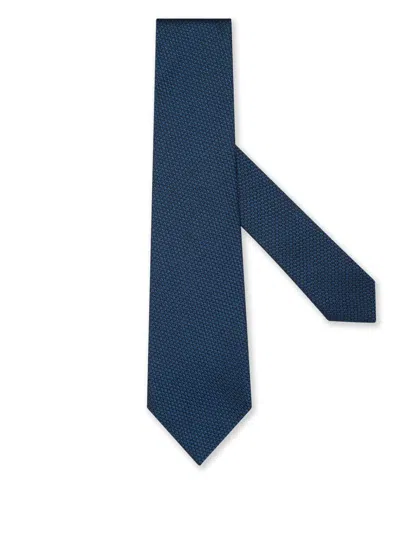 Zegna Teal Blue Silk Tie
