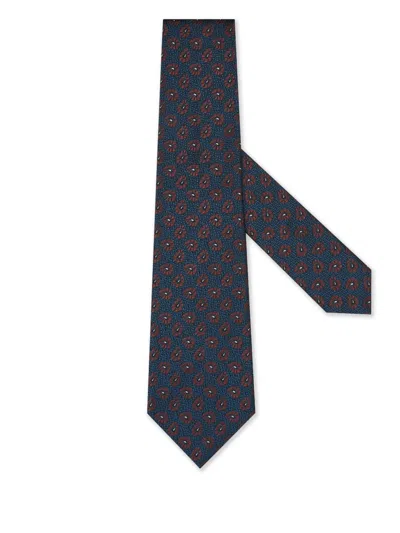 Zegna Silk Tie In Blue