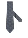 Zegna Light Blue Cinque Pieghe Silk Tie In Blue