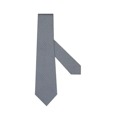 Zegna Silk Tie In Blue