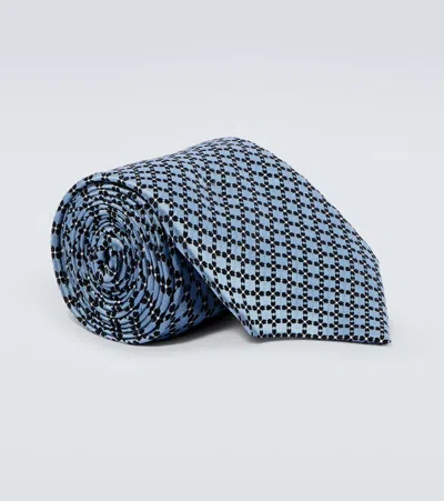 Zegna Silk Tie In Blue