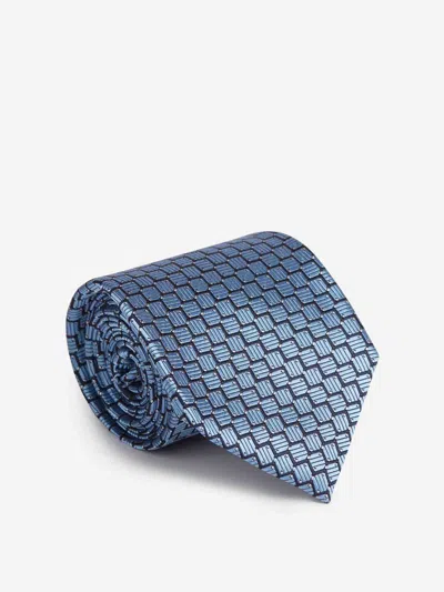 Zegna Silk Tie In Blue