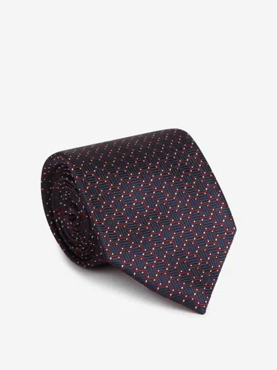 Zegna Silk Tie In Blue