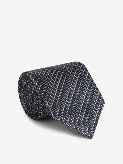 Zegna Silk Tie In Blue