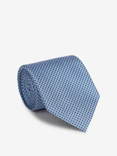 Zegna Silk Tie In Blue
