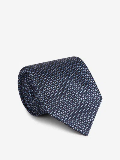 Zegna Silk Tie In Blue