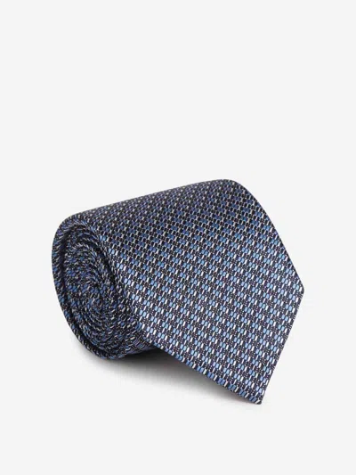 Zegna Silk Tie In Blue