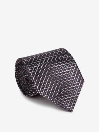 Zegna Silk Tie In Blue