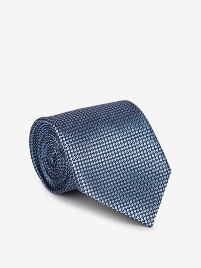 Zegna Silk Tie In Blue