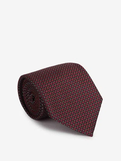 Zegna Silk Tie In Red