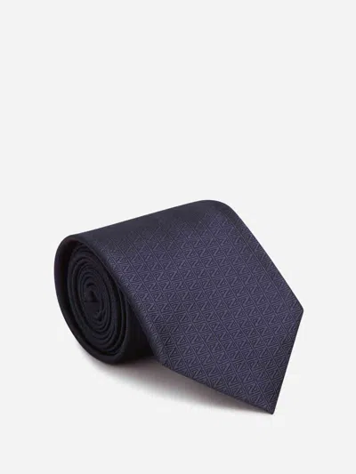 Zegna Silk Tie In Blue