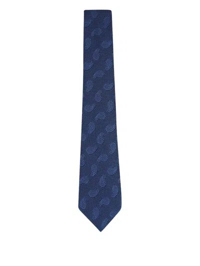 Zegna Silk Tie In Blue