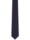 Zegna Floral Jacquard Tie In Blue