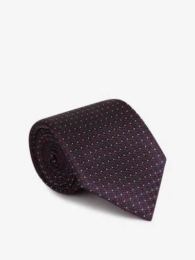 Zegna Silk Tie In Brown