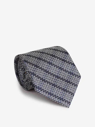 Zegna Silk Tie In Brown