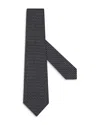 Zegna Silk Tie In Dark Blue