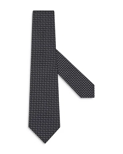 Zegna Silk Tie In Dark Blue