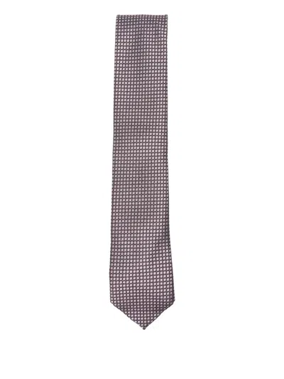 Zegna Silk Tie In Gray