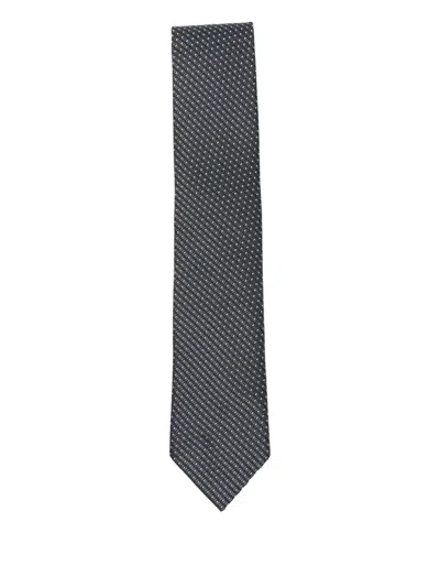 Zegna Silk Tie In Gray